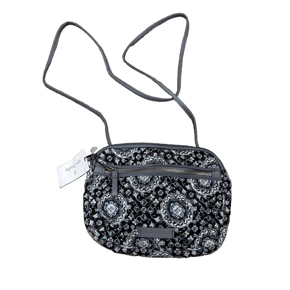 Vera Bradley Handbags - Vera Bradley Iconic Little Crossbody Bag Charcoal Medallion 22533-M08 NWT Gray